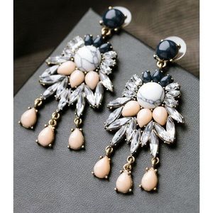 Rhinestone Crystal Long Drop Earring